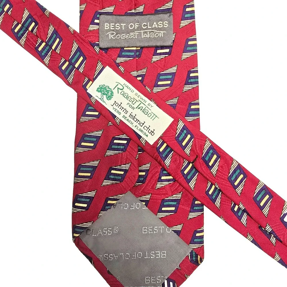 Robert Talbott Best of Class Silk Tie John's Island Club‎ Red Men's Luxury